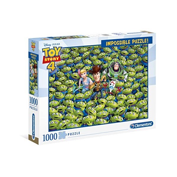 Clementoni Pixar toy story Impossible Disney 4-1000 pièces, puzzle adulte, 39499, Multicolore