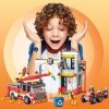 Mega Construx Caserne de Pompiers à Construire, Jeu de Construction, 522 Pièces, pour Enfant dès 5 ans, GLK56