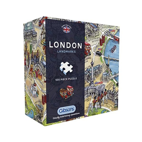 Gibsons London Landmarks Boîte Cadeau Puzzle, 500 pièces