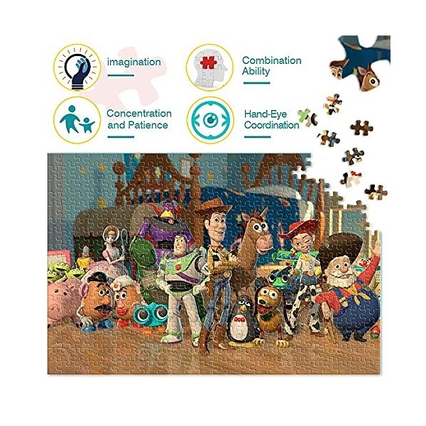 Puzzles pour Adultes 1000 pièces Toy Story Affiche de Film Puzzle Jeu éducatif pour Adulte soulagement du Stress des Enfants 