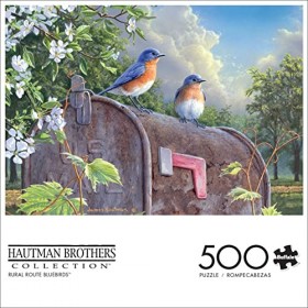 Buffalo Games - Vie à la campagne - Route rurale Bluebirds - Puzzle de 500 pièces pour adultes - Puzzle stimulant parfait pou