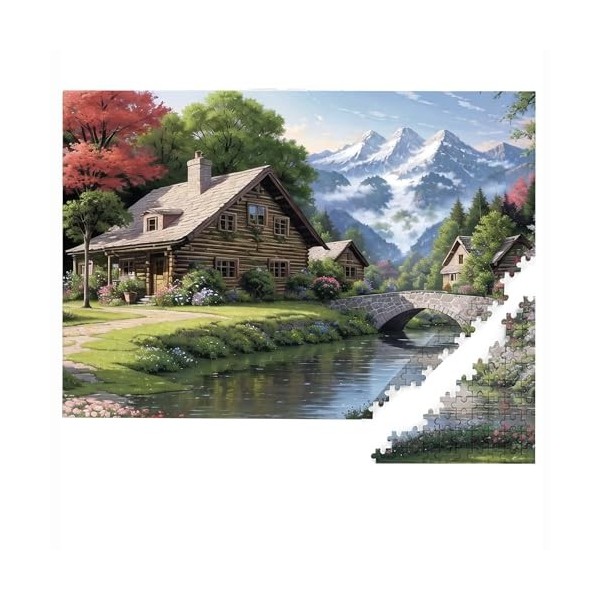 Puzzle de 500 pièces en bois haute définition pour personnes âgées et familles pour personnes âgées, famille, Thanksgiving, v