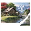 Puzzle de 500 pièces en bois haute définition pour personnes âgées et familles pour personnes âgées, famille, Thanksgiving, v