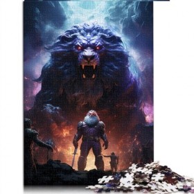 Puzzles Lion féroce Puzzle 1000 pièces Puzzles en Carton pour adolescentsJeu éducatif pour Enfant Adulte Taille: 26x38 cm