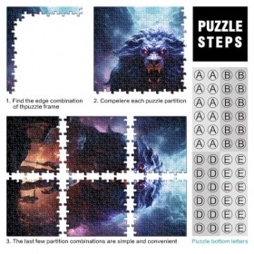 Puzzles Lion féroce Puzzle 1000 pièces Puzzles en Carton pour adolescentsJeu éducatif pour Enfant Adulte Taille: 26x38 cm