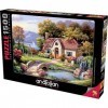 Anatolian Puzzle 1500 pièces : Cottage avec Petit Pont en Pierre, Sung Kim