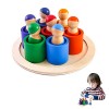 Promise Babe Jouets en Bois Montessori pour Enfants,38 PCS Forêt Arbres Pierres empiler Pierres déquilibre Pierres de Constr