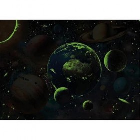 Dino Puzzle 1000 pièces Néon : Planètes