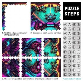 Puzzles pour Adultes Ours néon 1000 pièces Puzzles pour Adultes et Enfants à partir de 12 Ans Puzzles en Carton Jouets éducat