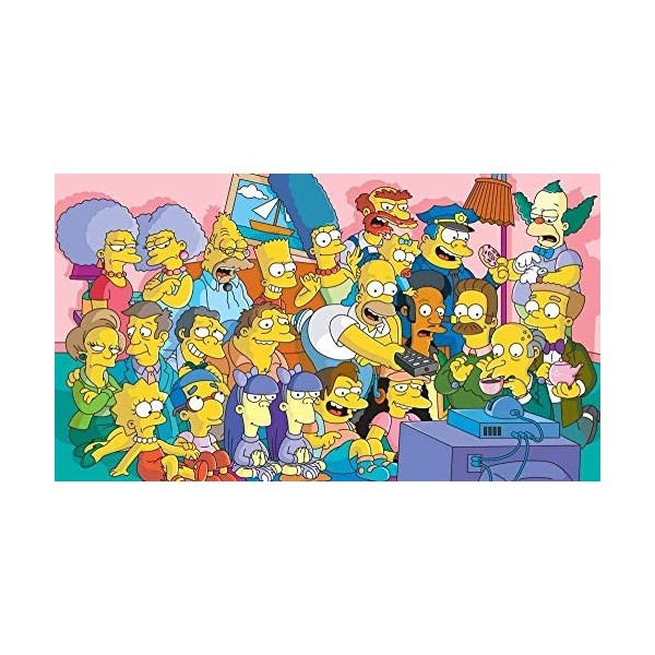 ALKOY 1000 Pièces de Puzzle Pour Adultes The Simpsons Family Poster Puzzle Pour Enfants Ensembles de Puzzle Pour La Famille |