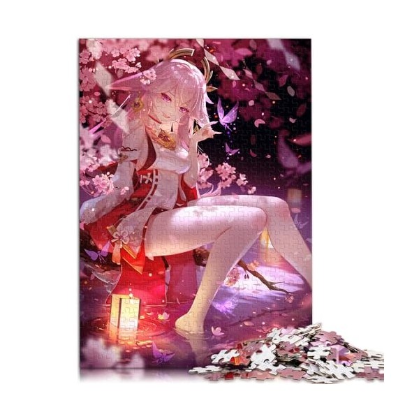 Puzzles pour Adultes Genshin Impact Yae Miko Puzzles 1000 pièces pour Adultes pour Adultes et Enfants Puzzles en Carton Cadea