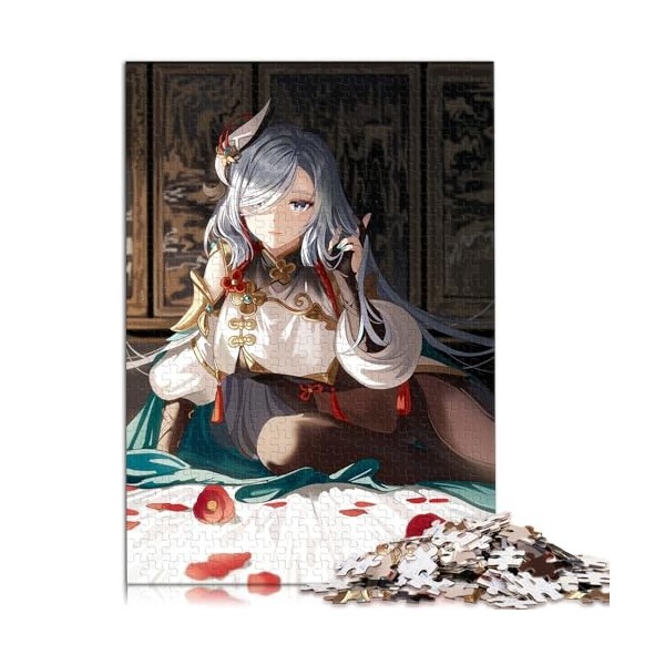 Puzzles pour Adultes Genshin Impact Sayu Puzzles pour Adultes 1000 pièces pour Adultes Cadeaux Puzzles en cartonJeux de Famil