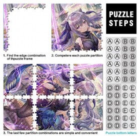 Puzzle pour Adultes et Enfants Genshin Impact Keqing Puzzles de 1000 pièces pour Adultes et Enfants à partir de 12 Ans Puzzle