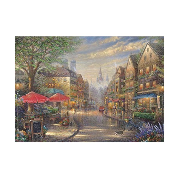 Schmidt Spiele- Thomas Kinkade, Café à Munich, Puzzle de 1000 pièces, 59675, Multicolore