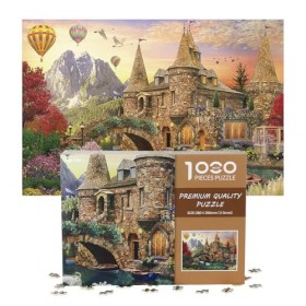 JMbeauuuty Mini puzzle 1000 pièces pour adultes - Château - Puzzle portable 38 x 26 cm