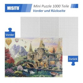 JMbeauuuty Mini puzzle 1000 pièces pour adultes - Château - Puzzle portable 38 x 26 cm