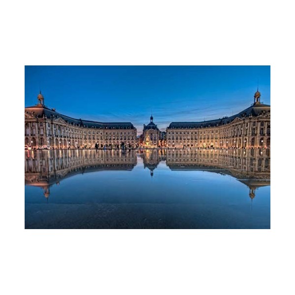 LIXANG Puzzles 1000 Pièces pour Adultes, Place De La Bourse À Bordeaux, France, Jeux Éducatifs, Casse-Tête Brain Challenge po