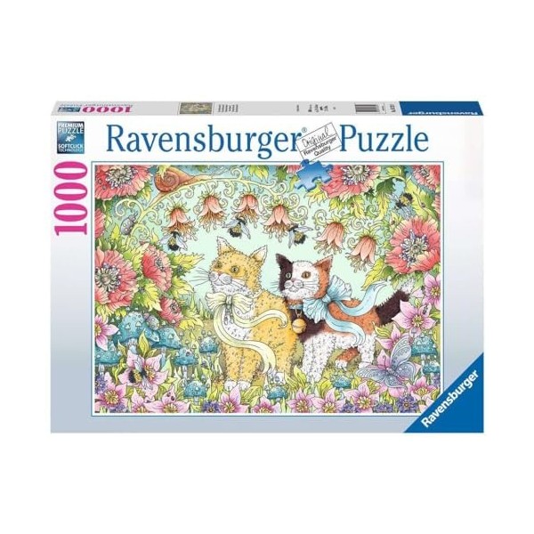 Ravensburger- Kattenvriendschap Cat Puzzle 16731-Amitié des chatons-1000 pièces, 16731, Wit