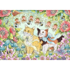 Ravensburger- Kattenvriendschap Cat Puzzle 16731-Amitié des chatons-1000 pièces, 16731, Wit