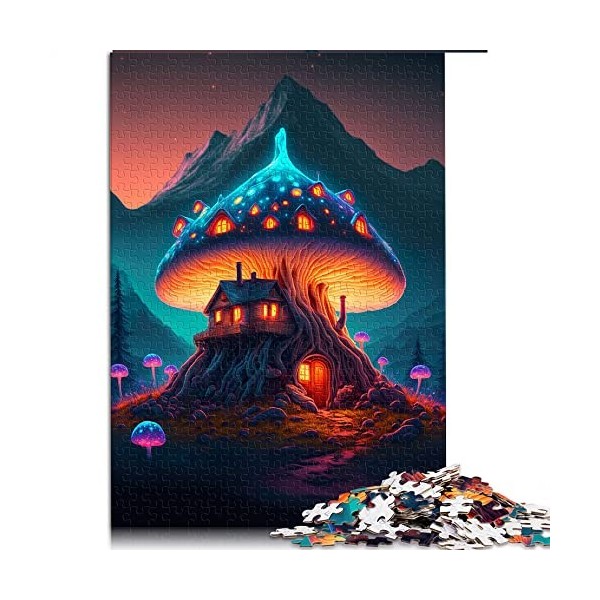 Puzzle 1000 Pièces Puzzle Adulte Puzzle Champignon Magique Puzzle Adulte Puzzles en Carton Jeu Difficile （Taille 26x38cm）