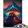 Puzzle 1000 Pièces Puzzle Adulte Puzzle Champignon Magique Puzzle Adulte Puzzles en Carton Jeu Difficile （Taille 26x38cm）