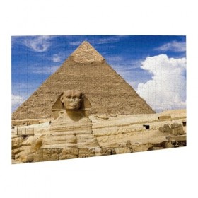 Pyramides dÉgypte - Puzzle en bois de 500 pièces - Cadeaux pour adultes, famille, mariage, remise de diplôme, version vertic
