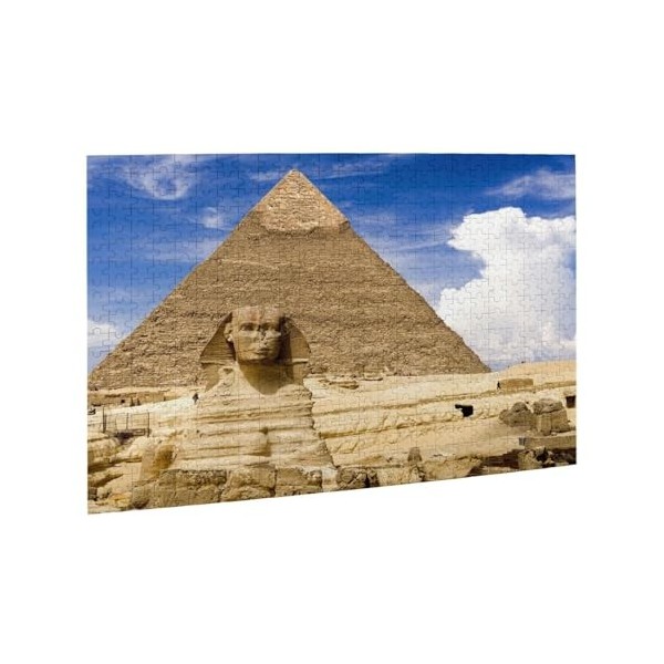 Pyramides dÉgypte - Puzzle en bois de 500 pièces - Cadeaux pour adultes, famille, mariage, remise de diplôme, version vertic