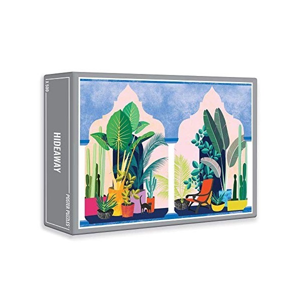 Hideaway de Cloudberries - Puzzle Fun et Moderne de 500 pièces pour Adultes avec Une Plante d’intérieur et Un thème de Cactus