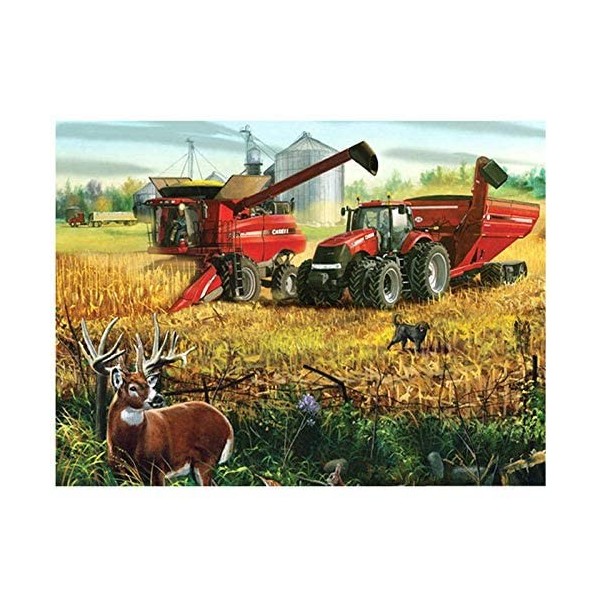 Puzzle | Tracteur cerf | Jeu de puzzle de 1000 pièces pour adultes et enfants