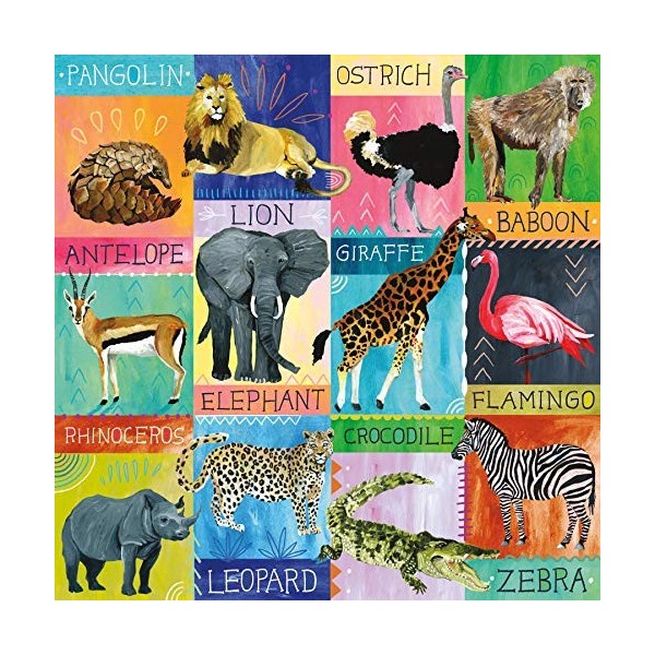 Galison 9780735366671 Painted Safari Jigsaw Puzzle, Multicoloured, 500 Pieces