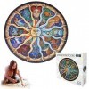 Puzzle horoscope de 500 pièces pour adultes et enfants à partir de 14 ans, puzzle circulaire stimulant et décoratif