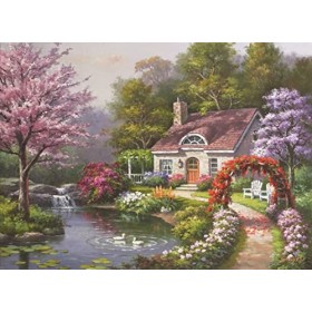 Anatolian Puzzle 1500 pièces : Cottage Fleuri au Printemps