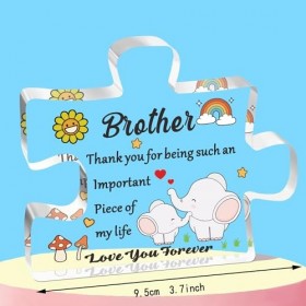 QMVMV Puzzle en acrylique pour frère de la part dune sœur ou dun frère - Cadeau danniversaire, de Noël, de Thanksgiving po