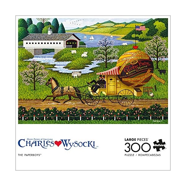 Buffalo Games - Charles Wysocki – The Paperboys – Puzzle de 300 pièces de grande taille