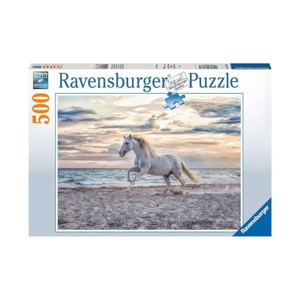 Ravensburger - Puzzle Adulte - Puzzle 500 p - Cheval sur la plage - 16586