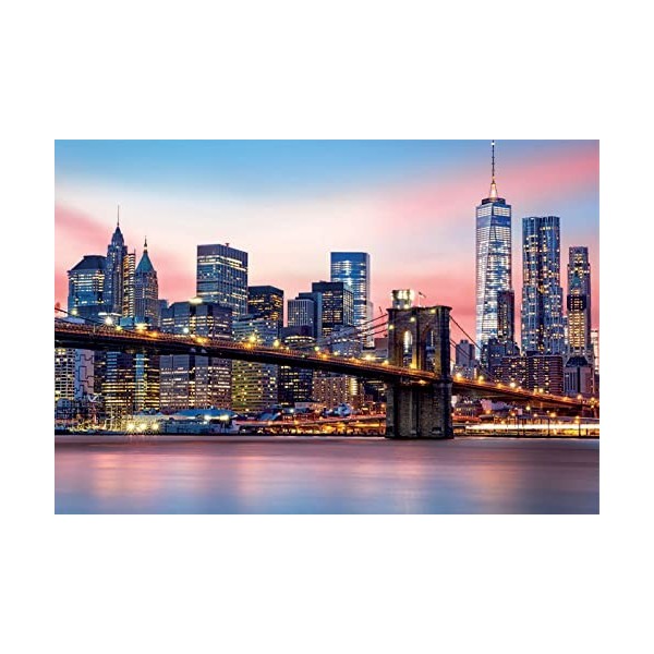 Educa - Brooklyn Bridge | Puzzle de 1000 pièces | Mesure approximative: 68 x 48 cm | Inclut Fix Puzzle pour accrocher Le Puzz