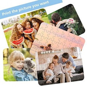 Thinp Lot de 5 puzzles vierges à sublimation - Blancs - Transfert de chaleur - Pièces de puzzle vierges - Puzzle vierge perso