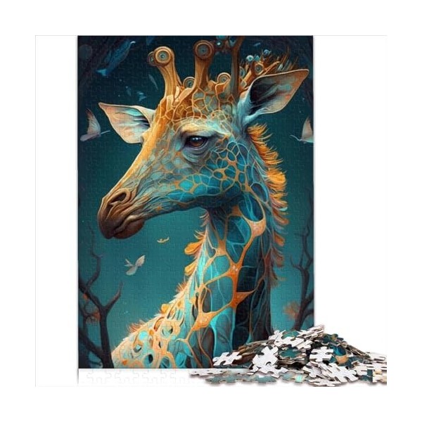 Puzzles 1000 pièces Éléphants Afrique Coucher de Soleil Puzzles Amusants Puzzles en Carton pour Adultes Puzzles 1000 pièces P