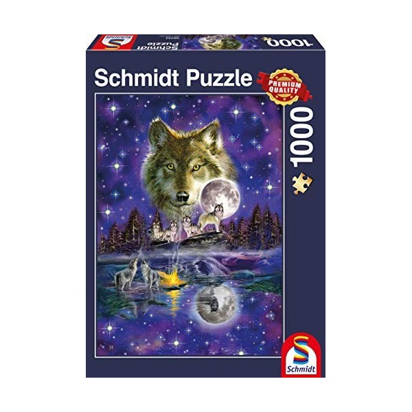 Schmidt SCH58233 Wolf in The Moonlight Premium Quality Jigsaw Puzzle 1000-Piece 