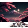 Puzzles Dragon Japonais Cerise 1000 pièces Puzzles Premium 100% Planche recyclée pour Adultes Enfants de 14 Ans et Plus Jeu d