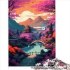 Puzzles Dragon Japonais Cerise 1000 pièces Puzzles Premium 100% Planche recyclée pour Adultes Enfants de 14 Ans et Plus Jeu d