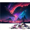 Puzzle de 1000 pièces pour Adultes, cerf, Peinture dart Abstrait, Puzzle en Carton de qualité supérieure pour Adolescents, J