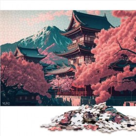 Puzzles pour Adultes, Japon Mont Fuji, Puzzles 1000 pièces pour Adultes, Puzzles en Carton pour Adultes et Enfants, Cadeaux d