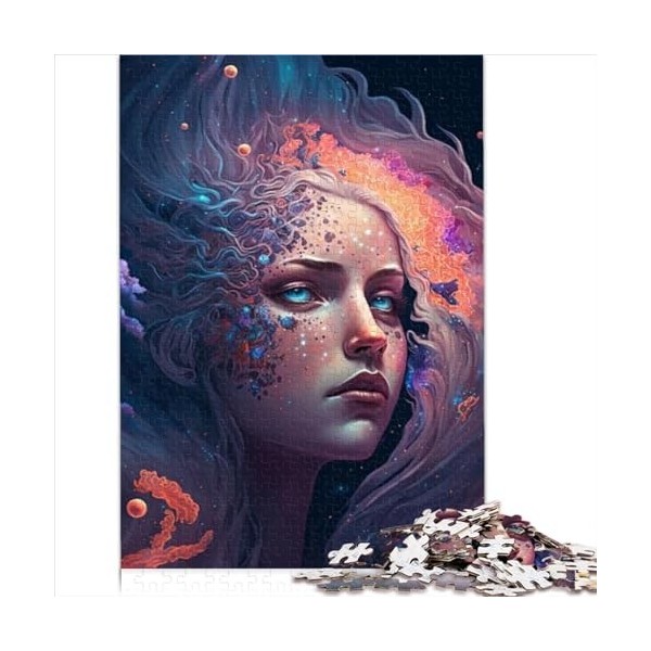 Puzzle à Offrir Bichon Frise Peinture 1000 pièces Puzzle en Carton pour Adultes Enfants de 12 Ans et Plus Jeu de Puzzle Famil