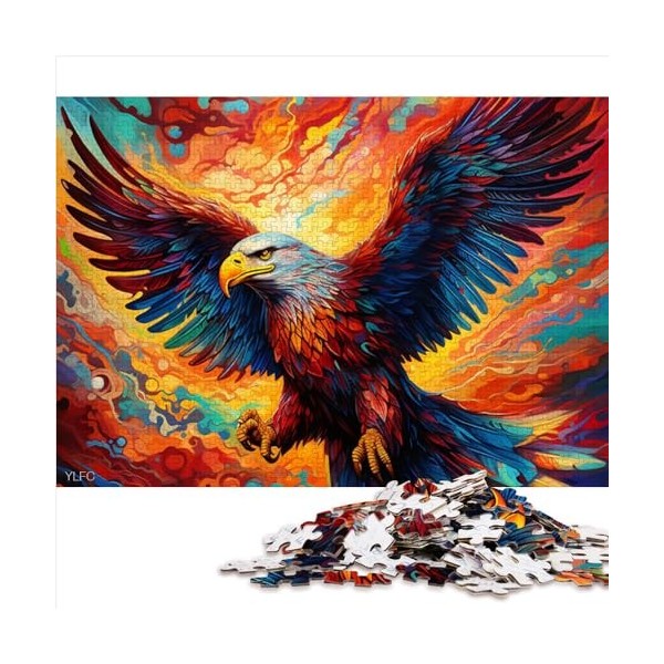 Puzzles pour Adultes, Puzzles éléphants colorés pour Adultes, Puzzles en Carton de 1000 pièces, Adolescents de 12 Ans et Plus