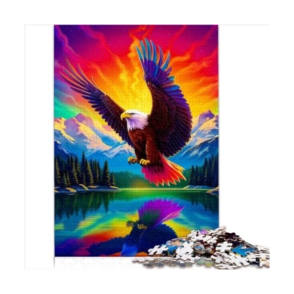 Puzzles pour Adultes, Puzzles éléphants colorés pour Adultes, Puzzles en Carton de 1000 pièces, Adolescents de 12 Ans et Plus