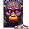 Puzzles pour Adultes, Puzzle Singe coloré pour Adultes, Puzzles en Carton 1000 pièces, Convient aux Adultes, Enfants, Apprent