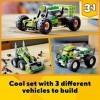 LEGO Creator 3in1 Off-Road Buggy 31123 Building Kit. Build a Buggy Toy and Rebuild It into a Skid Loader or ATV All-Terrain 