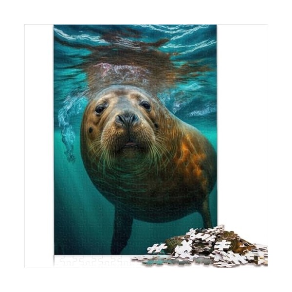 Puzzles pour Adultes, Animaux Marins, Puzzle de 1000 pièces pour Adultes, Puzzles en Carton à partir de 12 Ans, Taille du Jeu