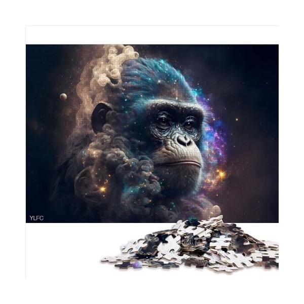 Singe DJ Puzzles drôles Puzzle de 1000 pièces Jeux éducatifs Puzzles en Carton pour Adultes Puzzles de 1000 pièces Liste de s